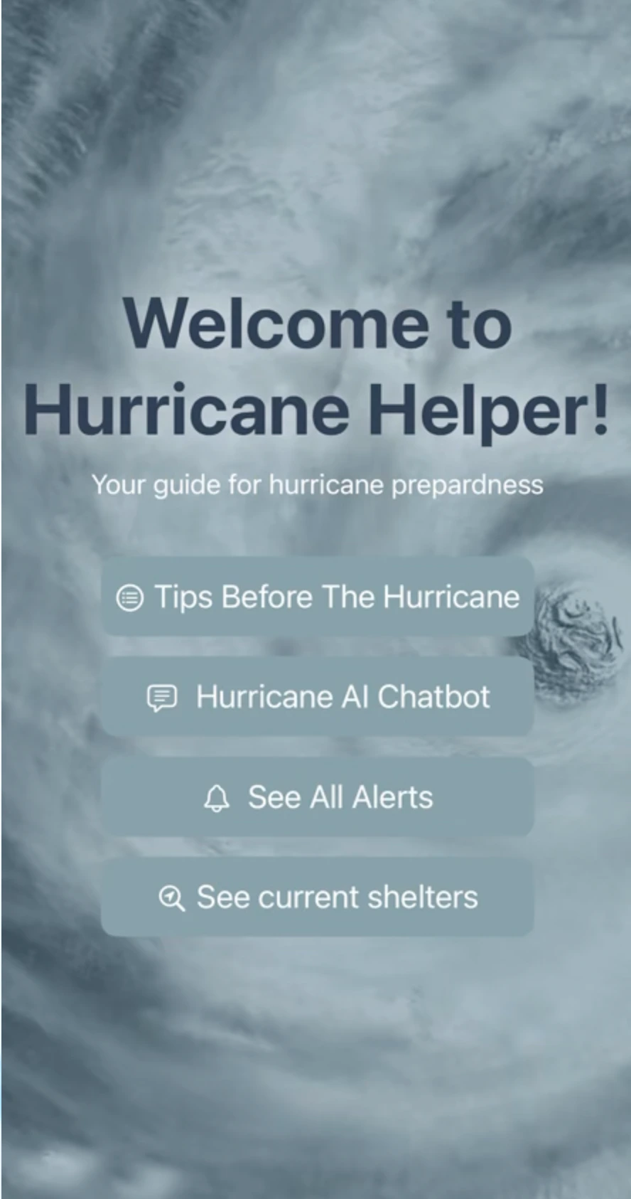Screenshot of Hurricane Helper
