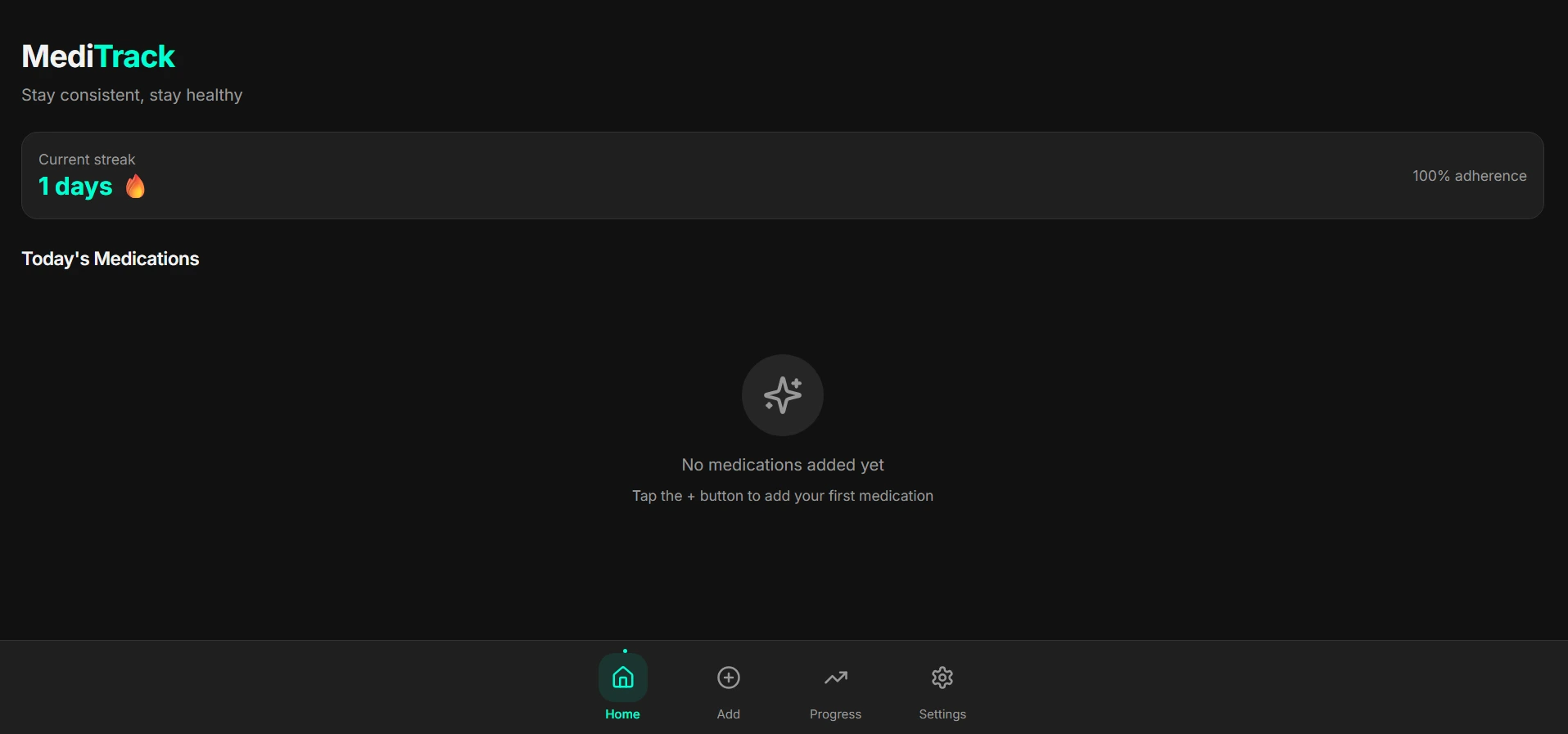 Screenshot of Meditrack
