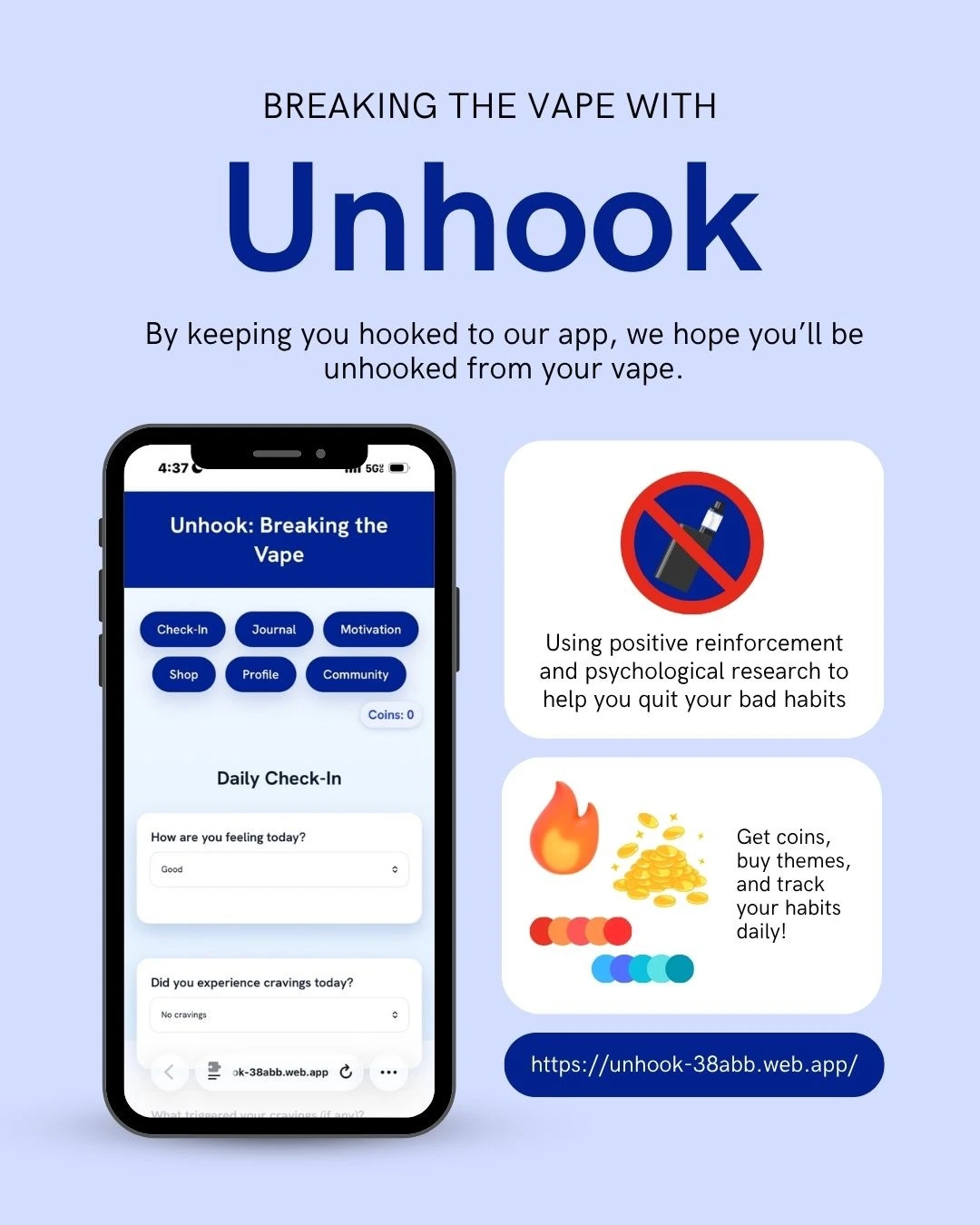 Screenshot of Unhook App