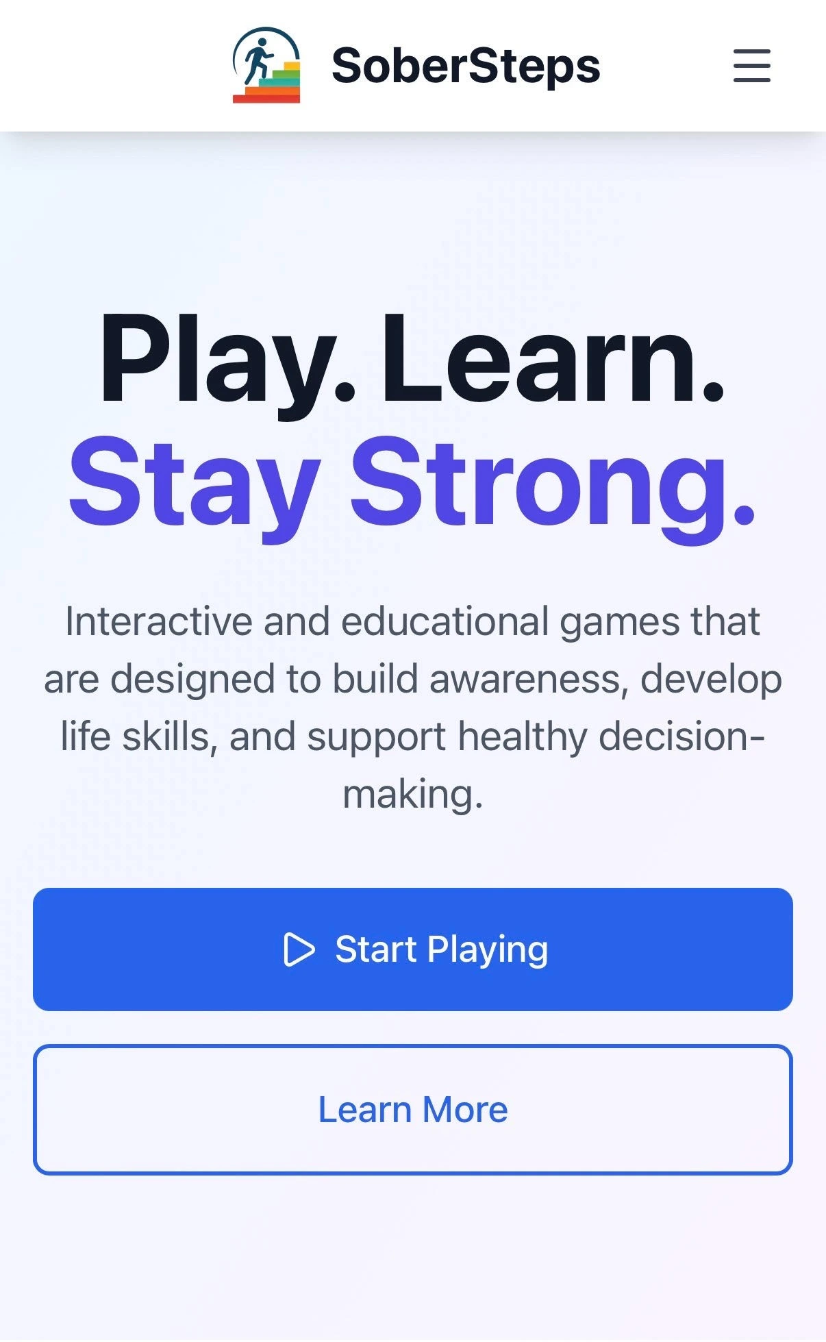 Screenshot of Sobersteps