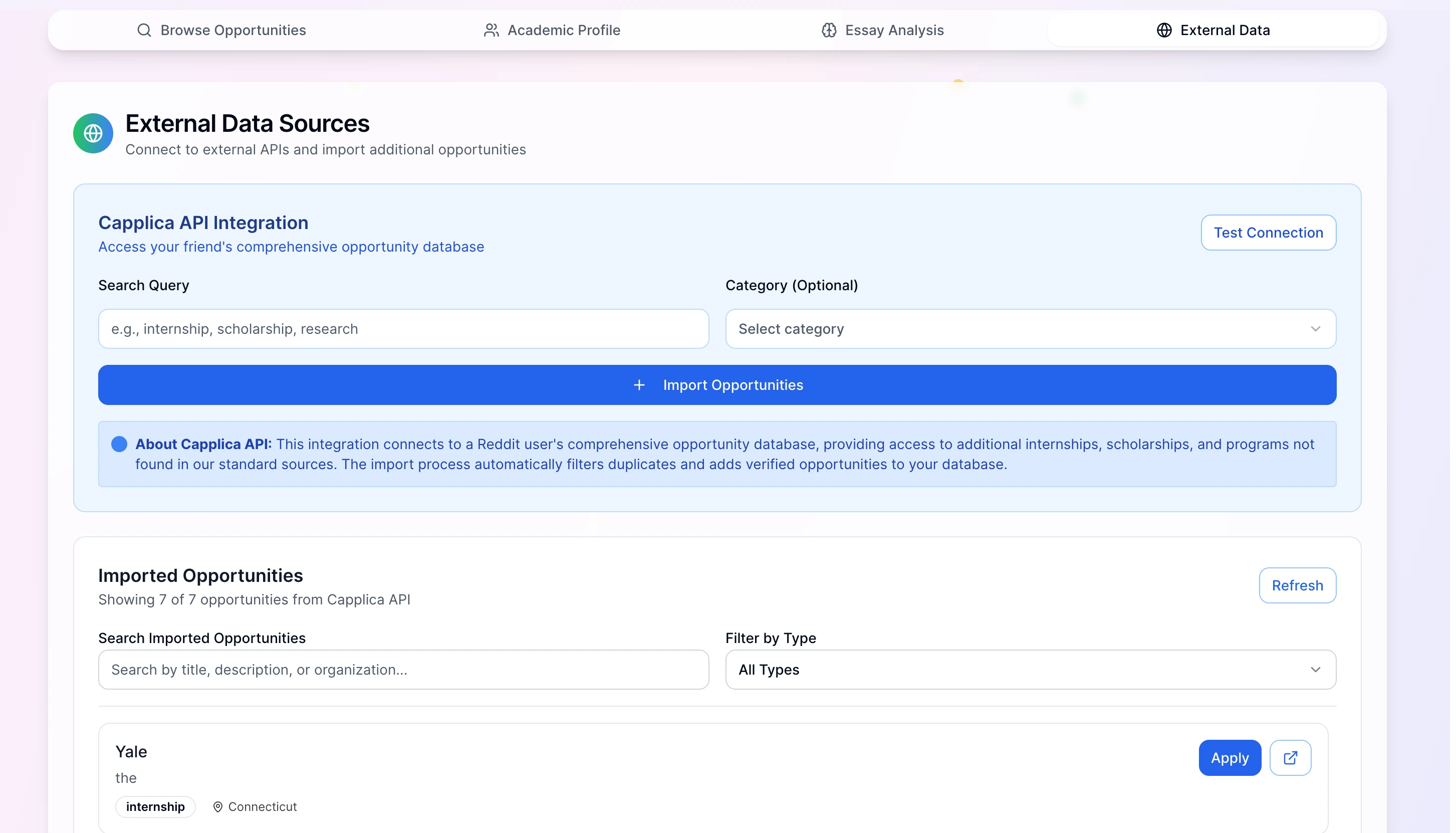 Screenshot of Congressionalapp1