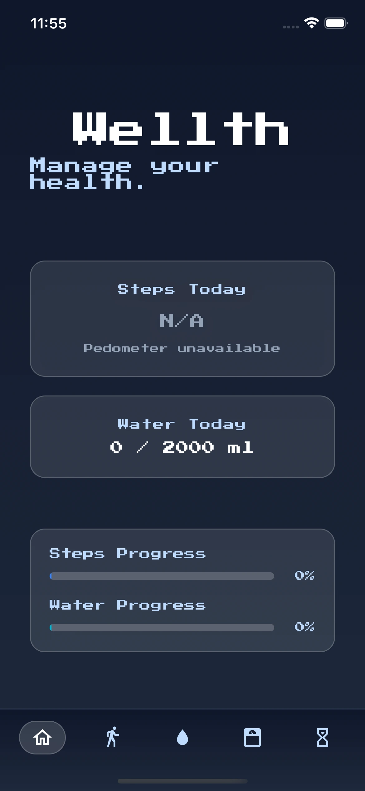Screenshot of Wellth
